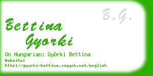 bettina gyorki business card